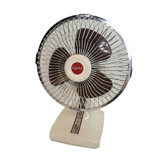 Caprice Multi Speed Electric Fan White Mini Table Propeller 120 V Vtg Works - Picture 5 of 7
